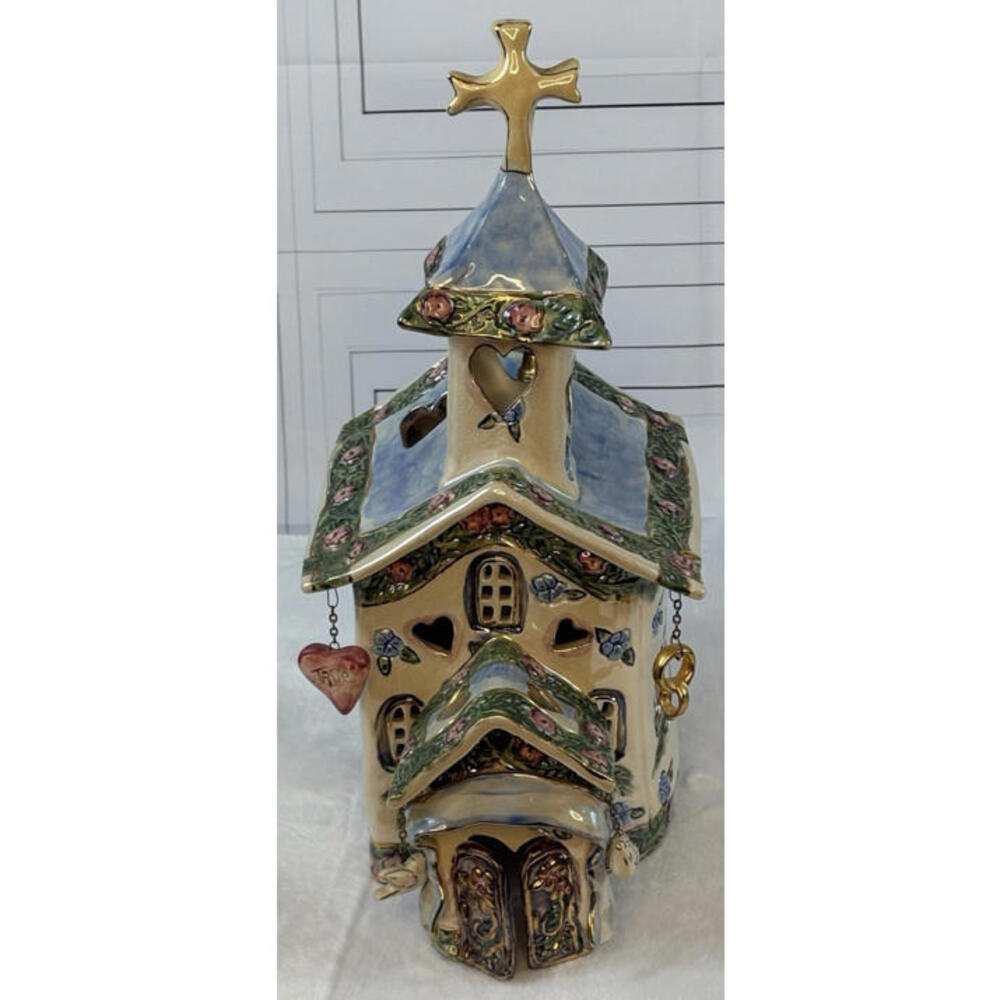 Beautiful 2001 Retired Blue Sky Clayworks Wedding Chapel by Heather Goldminic